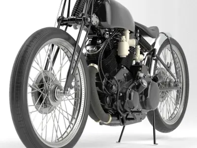Jeff Decker 1952 Vincent Black Lightning Free 3D model