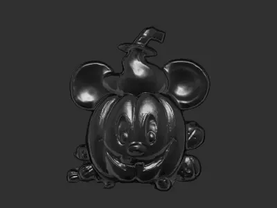 micky mouse pumpkin halloween decor 3D print model