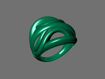 Women Ring Plain Ring Ready STL 3DM Models Womens Rings 3D print model 49