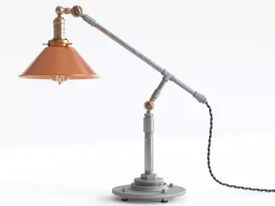 Industrial Copper Tube Lamp 3D model
