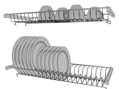 Built in dish rack for kitchen 3D model