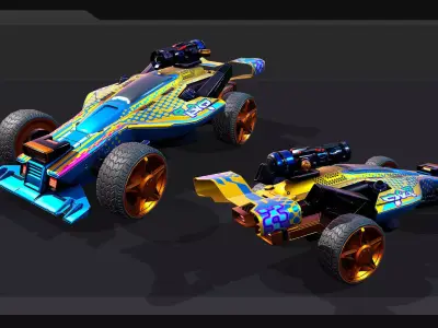 TECNOROADS - Pack 01 Low-poly 3D model