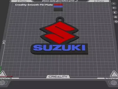 Suzuki keychain 02 3D print model