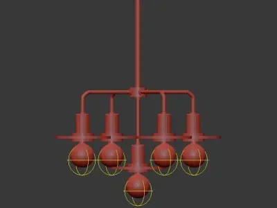 Corrigan Studio Rocco 5 Light Sputnik Chandelier  3D model