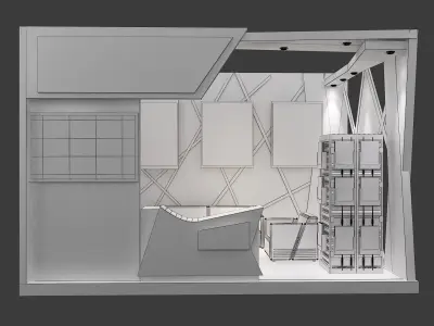 Booth Exhibition Stand a339  3D model