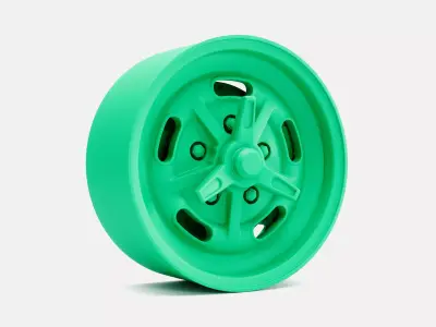 15x7 Kidney Bean Wheel and Brake 3D print model