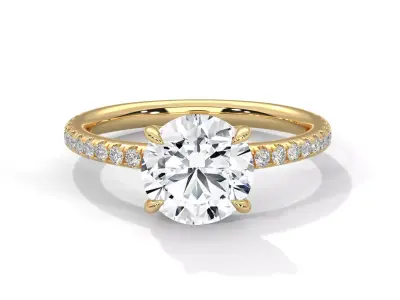 solitaire ring with detail images and 360 render videos 94 3D print model