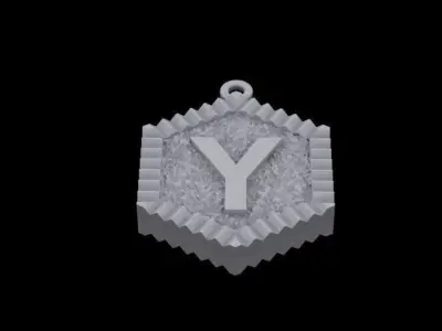 Personalized letter pendant 3D print model