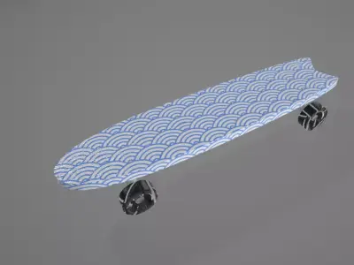 Decorative Surfboard - Stylish 3D Model for Rendering Low-poly 3D model