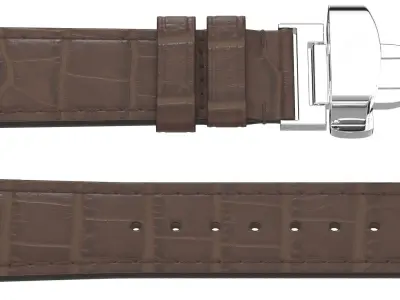 Strap watch Reptile brown PBR Low-poly 3D model