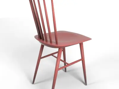 Tucker chair red 3D model
