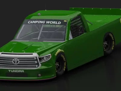 2017 NASCAR TOYOTA TUNDRA CAMPING WORLD GAME READY Low-poly 3D model