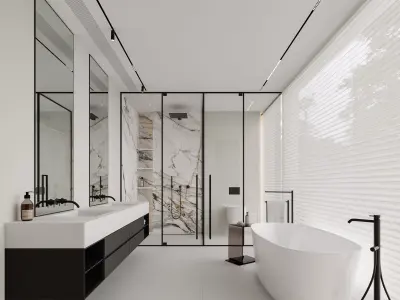 modern bathroom interior scenes 14 3D model