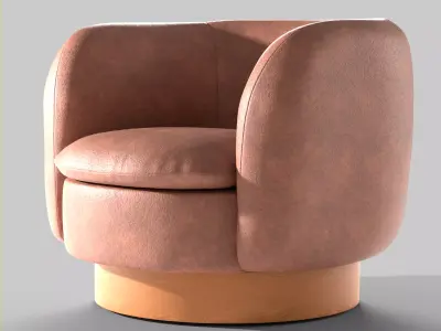 Swivel Chair Low-poly 3D model