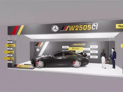 car show events 3D models with setting 3D model