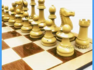 Chess Board 3D model