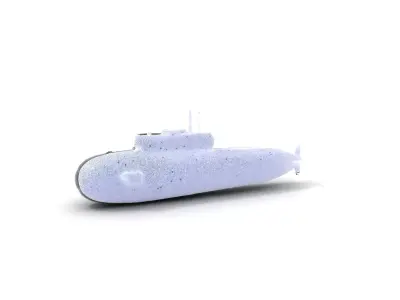 Sleek Submarine model pack Low-poly 3D model