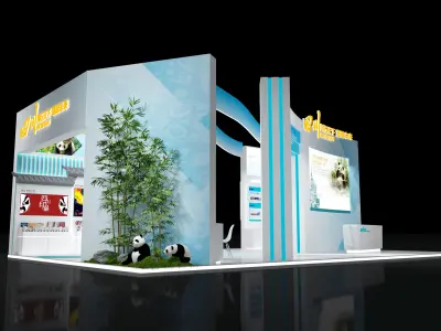 Exhibition Display Low-poly 3D model