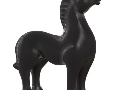 Minimalist Horse Statue 3D model