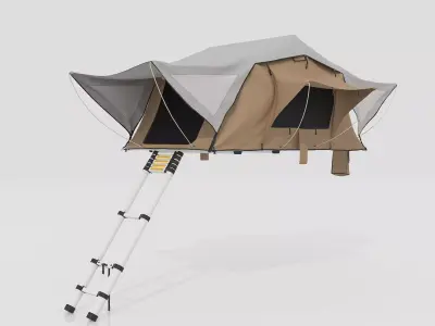 Car Tent Unfolded 3D model