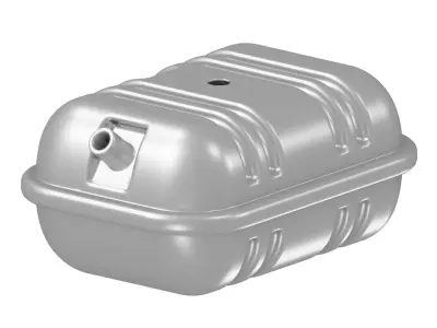 Aluminium Alloy Truck Fuel Tank 3D model
