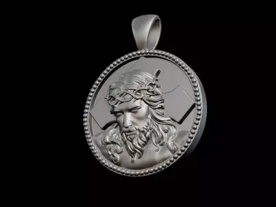JESUS CHRIST PENDANT 3D print model