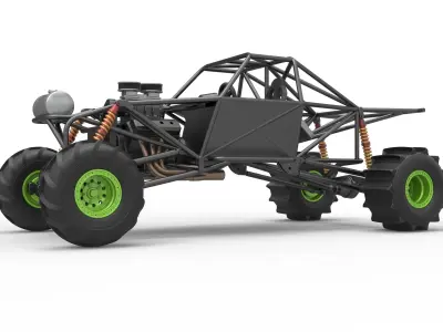 Mud dragster Base Scale 1 to 25 3D print model