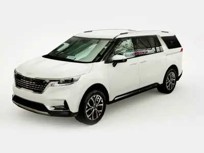 Kia Carnival 2022 Low-poly 3D model