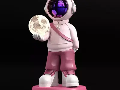 MODERN ASTRONAUT LIGHT 3D model