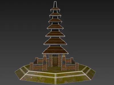 Pure Bali Hindu temple 3D model