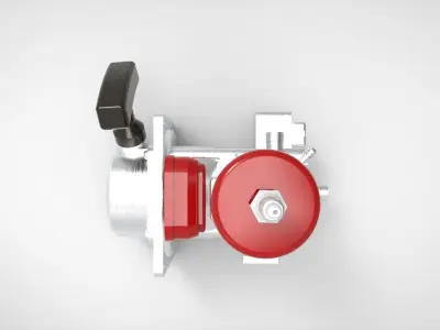 Engine Motor single piston 3D model