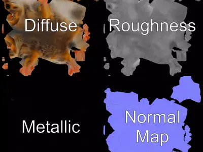 Desert Kangaroo Rat model pack Low-poly 3D model