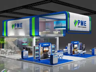 OIL COMPANY BOOTH EXHIBITION 3D model