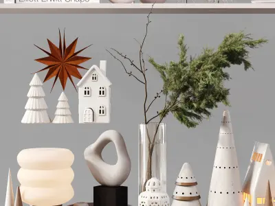 Decorative Set 225 Low-poly 3D model