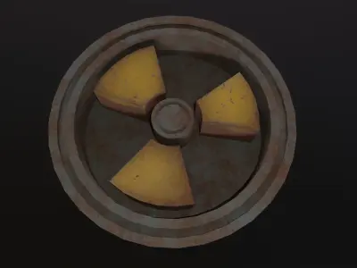 Radiation Sign 3D Model Low-poly 3D model