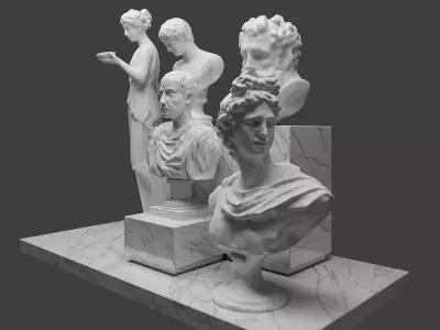 classical style sculpture 3D model