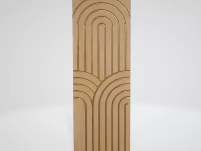 Deco 79 Wooden Geometric Arches Home Decor  Low-poly 3D model