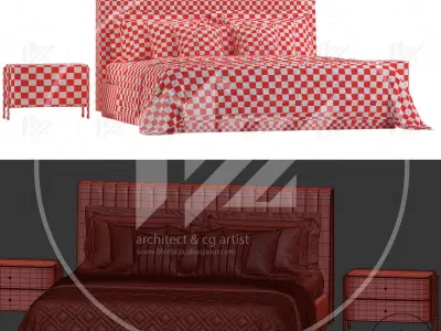 laskasas HARRY Bed No2 3D model