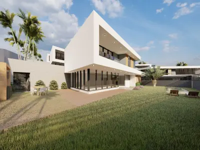 Modern Luxury Villa Complex 3D model