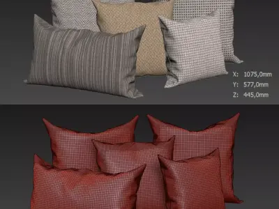 Decorative Pillows v1 3D model