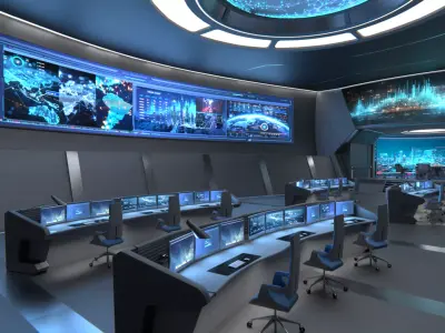 monitoring Center Command Center 3D model