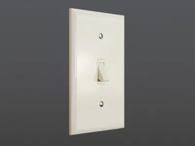 Wall Switch Light Low-poly 3D model