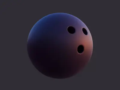 Low Poly Bowling Ball 3D model