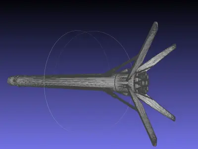 Space-X Falcon 9 Landed Stage Printable Miniature 3D print model