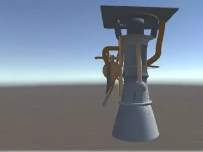Rocket engine UnityAssetBundle and 3d model Free 3D model