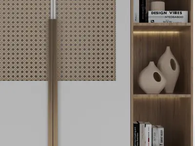 Rattan Wardrobe Furniture 03 3D model