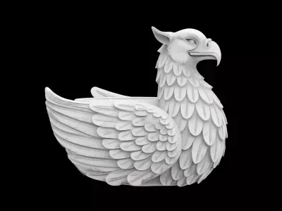 Mythical Griffin Planter Decorative  3D print model