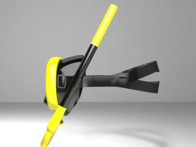 Scuba Diver Mask Type 1 3D model