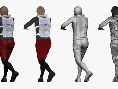 001180 bearded runner 3D model