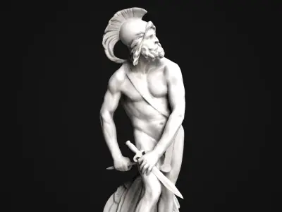 Philopoemen Statue Low-poly 3D model